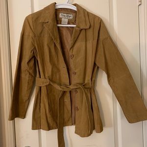 Vintage 90’s genuine leather coat jacket,